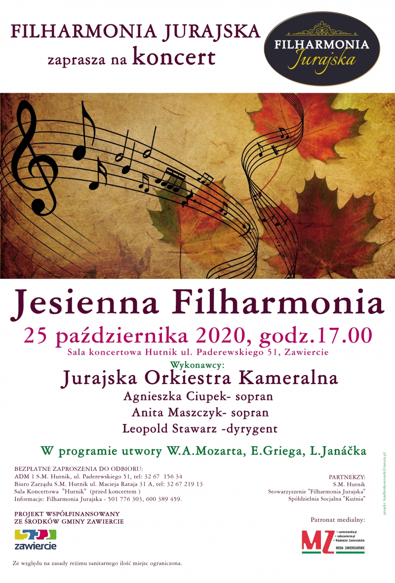 Filharmonia Jurajska zaprasza na koncert 