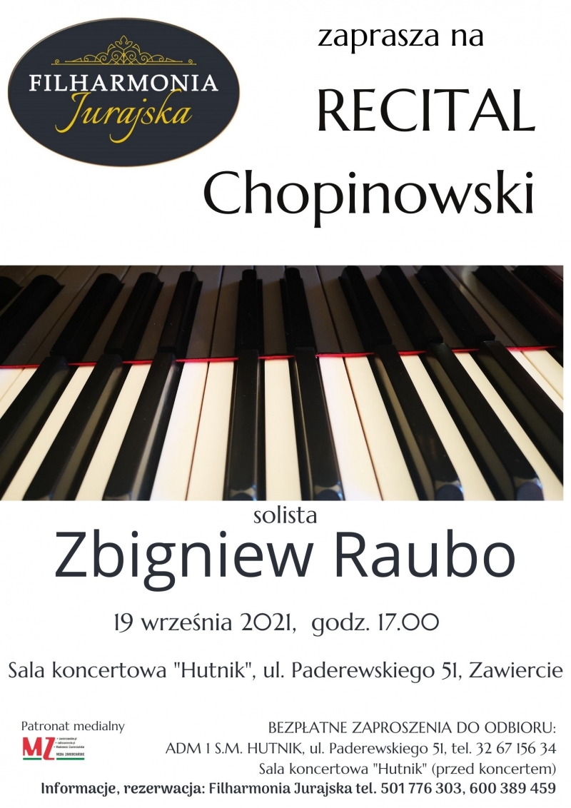 Filharmonia Jurajska zaprasza na recital Chopinowski
